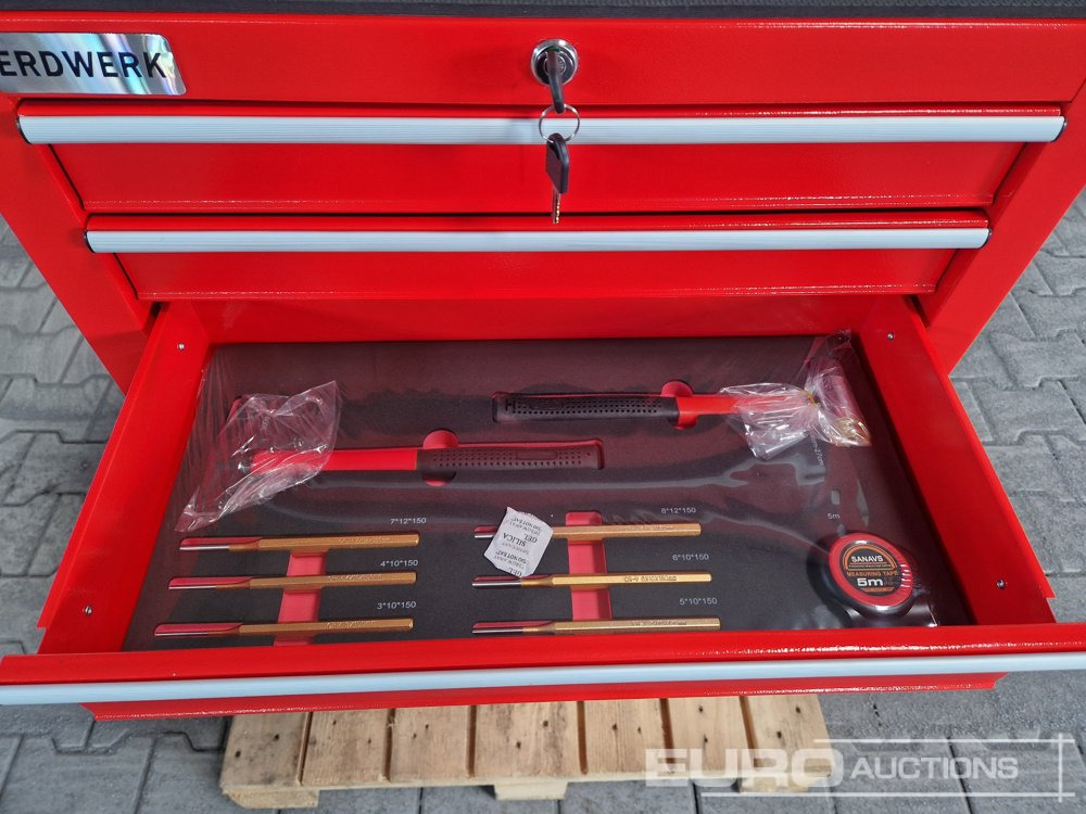 Bouwmaterieel Unused ERDWERK ER7 Tool Cabinet, 7 Drawers, including Tools: afbeelding 7