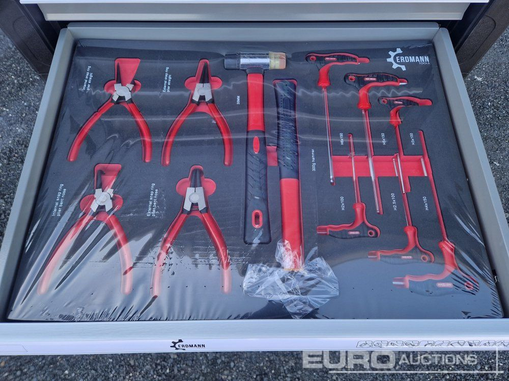 Werkplaats toebehoor Unused Erdmann XXl Edition 7 Drawer Tool Cabinet c/w Profi Tools: afbeelding 8