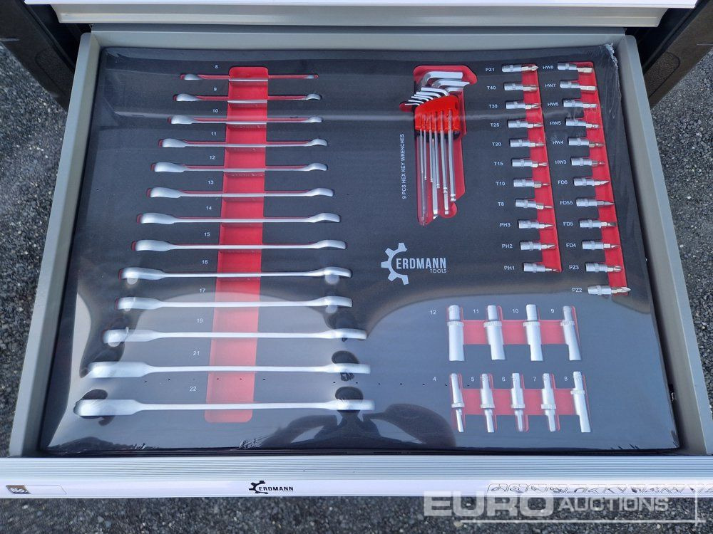 Werkplaats toebehoor Unused Erdmann XXl Edition 7 Drawer Tool Cabinet c/w Profi Tools: afbeelding 6