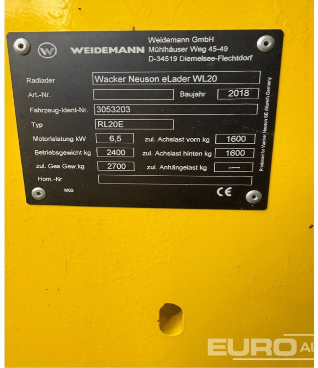 Unused Wacker Neuson WL20E - Wiellader: afbeelding 2 Unused Wacker Neuson WL20E - Wiellader: afbeelding 2