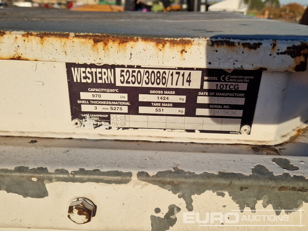 2008 Western 1000Ltr Diesel Bowser - Opslagtank: afbeelding 5 2008 Western 1000Ltr Diesel Bowser - Opslagtank: afbeelding 5