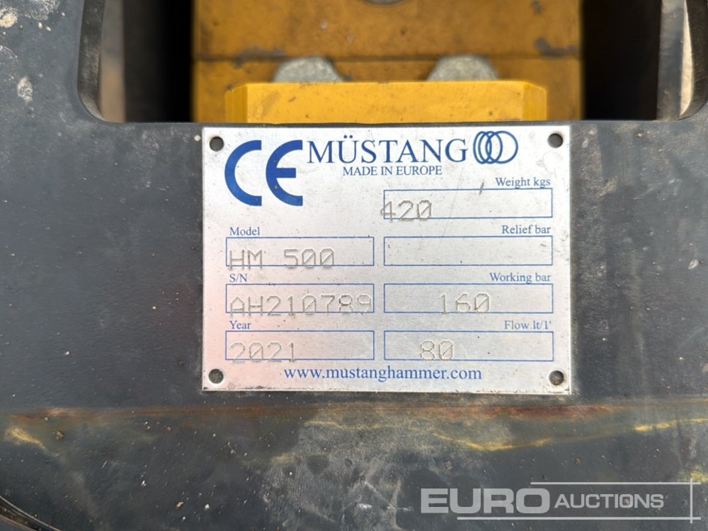 2021 Mustang HM500 - Hydraulische hamer: afbeelding 5 2021 Mustang HM500 - Hydraulische hamer: afbeelding 5