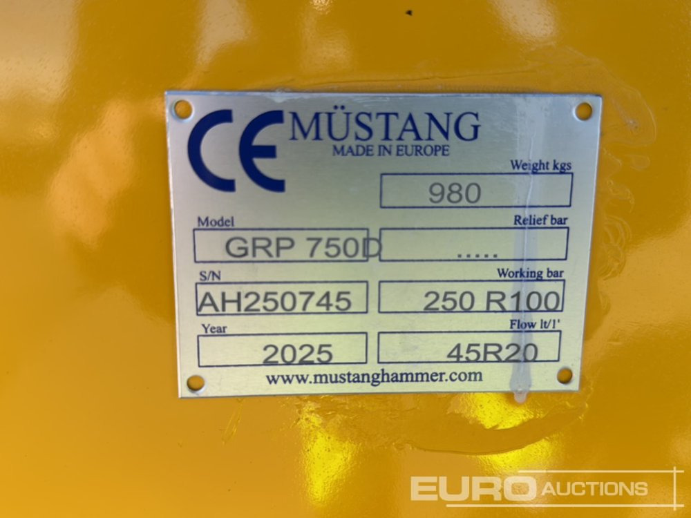 Unused 2025 Mustang GRP750D - Aanbouwdeel voor Graafmachine: afbeelding 5 Unused 2025 Mustang GRP750D - Aanbouwdeel voor Graafmachine: afbeelding 5
