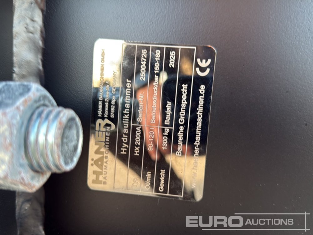 Unused 2025 Häner HX2000A - Hydraulische hamer: afbeelding 5 Unused 2025 Häner HX2000A - Hydraulische hamer: afbeelding 5