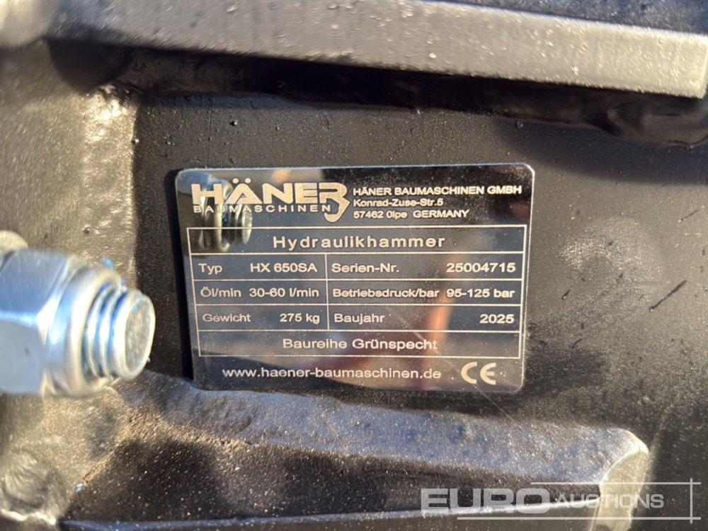 Unused 2025 Häner HX650SA - Hydraulische hamer: afbeelding 5 Unused 2025 Häner HX650SA - Hydraulische hamer: afbeelding 5