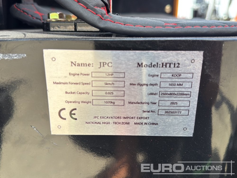 Unused 2025 JPC HT 12 - Minigraafmachine: afbeelding 1 Unused 2025 JPC HT 12 - Minigraafmachine: afbeelding 1