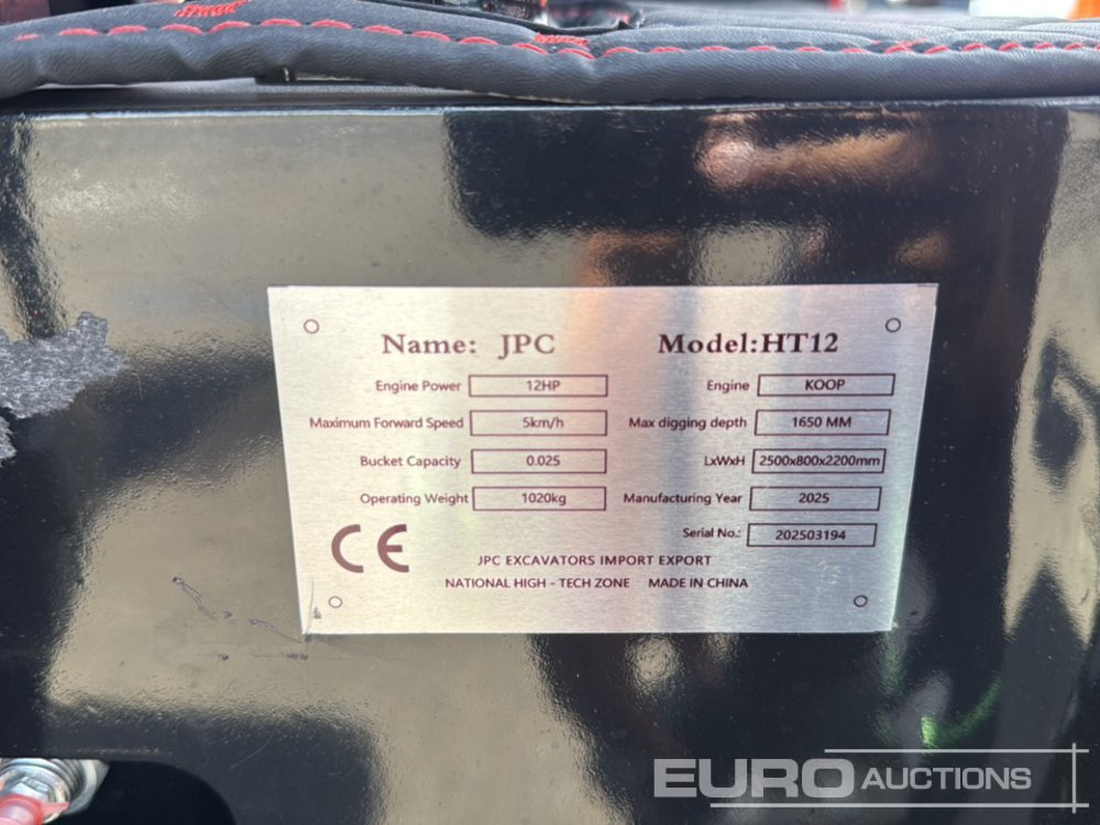 Minigraafmachine Unused 2025 JPC HT 12: afbeelding 50