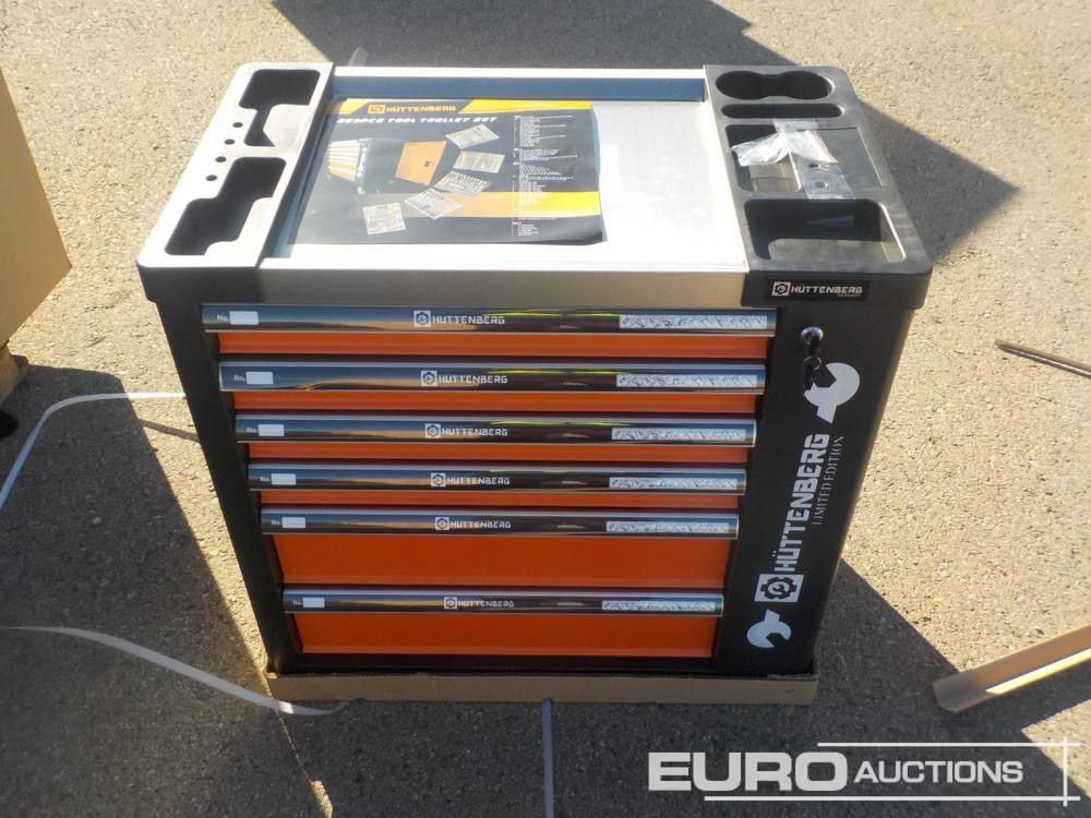 Unused Huttenberg Tools Trolley, 220Pcs, Complete with Tools, 6 Drawers / Carro Porta Herramientas Completo, 6 Cajones - Werkplaats toebehoor: afbeelding 2 Unused Huttenberg Tools Trolley, 220Pcs, Complete with Tools, 6 Drawers / Carro Porta Herramientas Completo, 6 Cajones - Werkplaats toebehoor: afbeelding 2