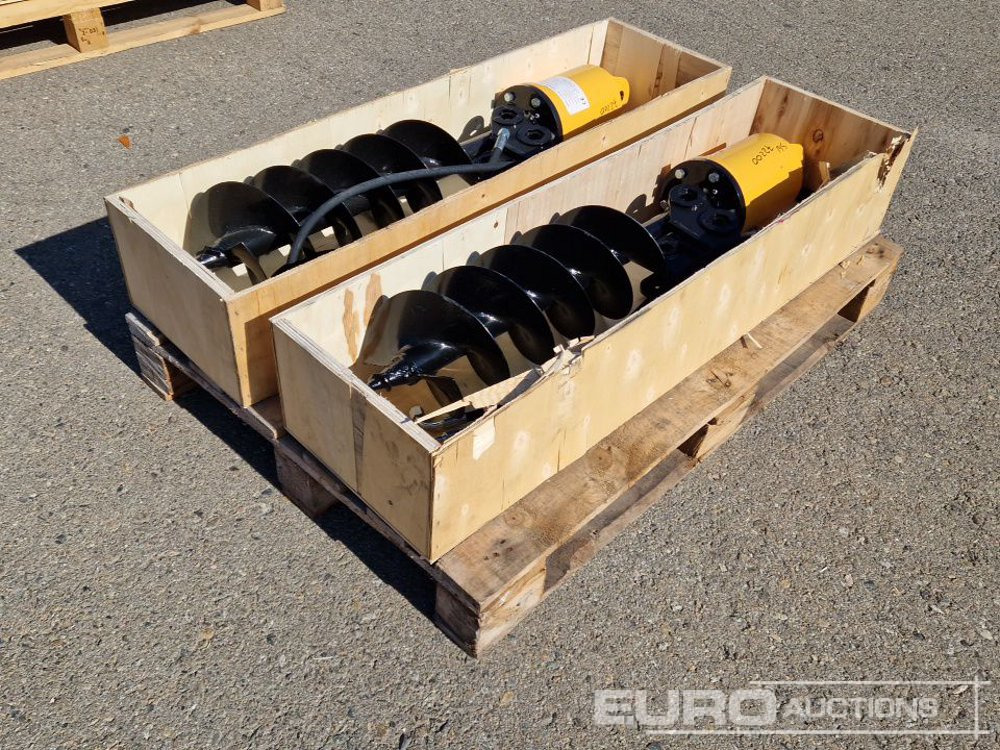 Unused KV200 Auger to suit Mini Excavator (2 of) / Ahoyador (2 of) - Grondboor voor Minigraafmachine: afbeelding 1 Unused KV200 Auger to suit Mini Excavator (2 of) / Ahoyador (2 of) - Grondboor voor Minigraafmachine: afbeelding 1