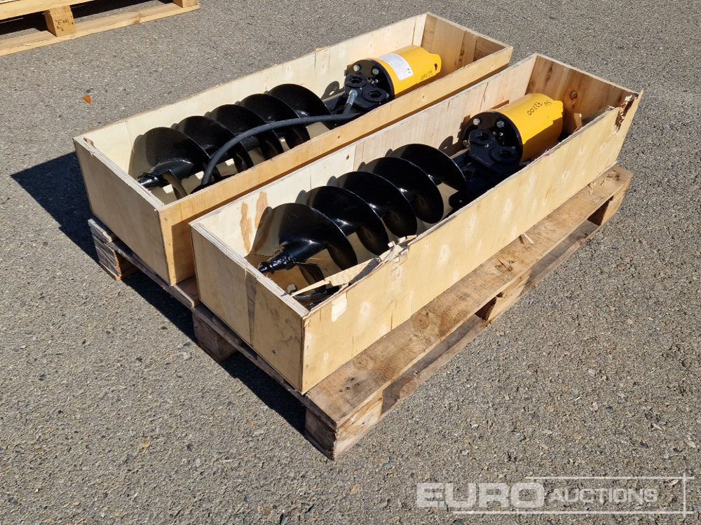 Unused KV200 Auger to suit Mini Excavator (2 of) / Ahoyador (2 of) - Grondboor voor Minigraafmachine: afbeelding 1 Unused KV200 Auger to suit Mini Excavator (2 of) / Ahoyador (2 of) - Grondboor voor Minigraafmachine: afbeelding 1