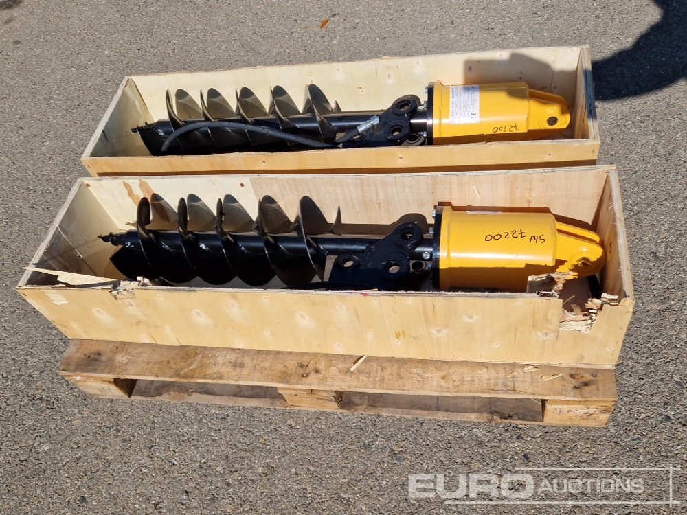 Unused KV200 Auger to suit Mini Excavator (2 of) / Ahoyador (2 of) - Grondboor voor Minigraafmachine: afbeelding 2 Unused KV200 Auger to suit Mini Excavator (2 of) / Ahoyador (2 of) - Grondboor voor Minigraafmachine: afbeelding 2