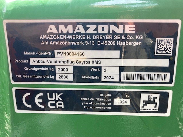 Amazone CAYROS XMS 950 SB 4-Schar - Ploeg: afbeelding 2 Amazone CAYROS XMS 950 SB 4-Schar - Ploeg: afbeelding 2