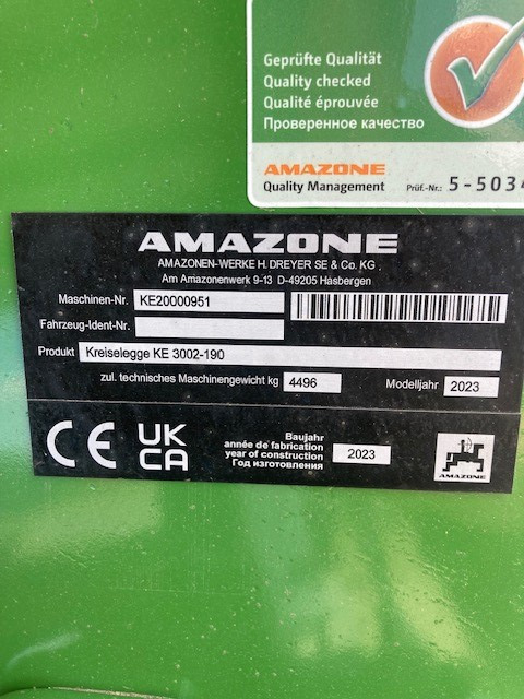 Amazone KE 3002-190 Anbaukreiselegge - Grondbewerking toebehoor: afbeelding 2 Amazone KE 3002-190 Anbaukreiselegge - Grondbewerking toebehoor: afbeelding 2
