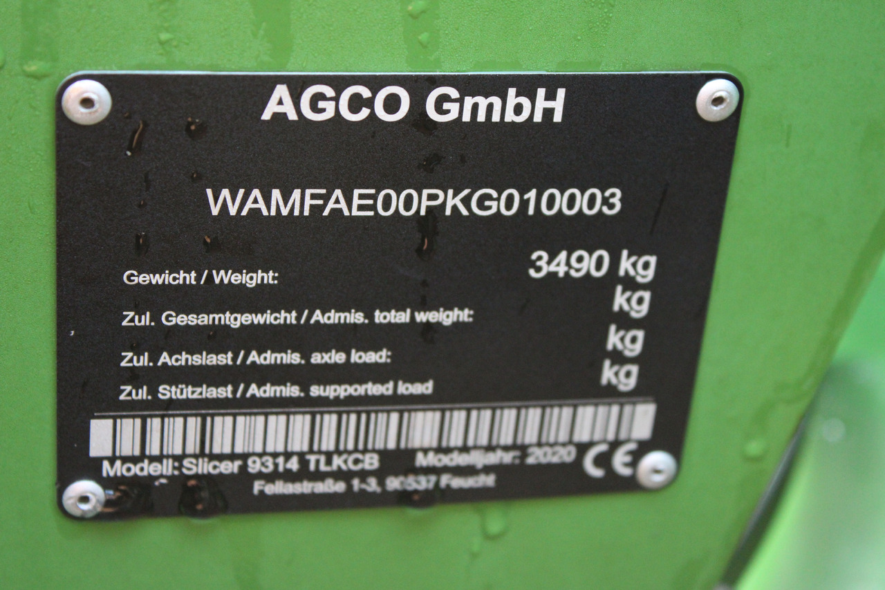 Fendt Slicer 9314 TLKCB - Maaimachine: afbeelding 2 Fendt Slicer 9314 TLKCB - Maaimachine: afbeelding 2