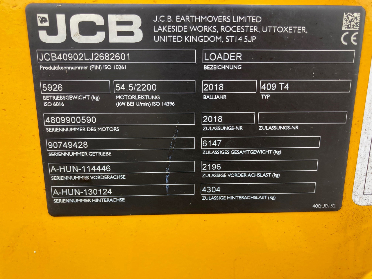 JCB Radlader Typ 409 - Lader: afbeelding 2 JCB Radlader Typ 409 - Lader: afbeelding 2