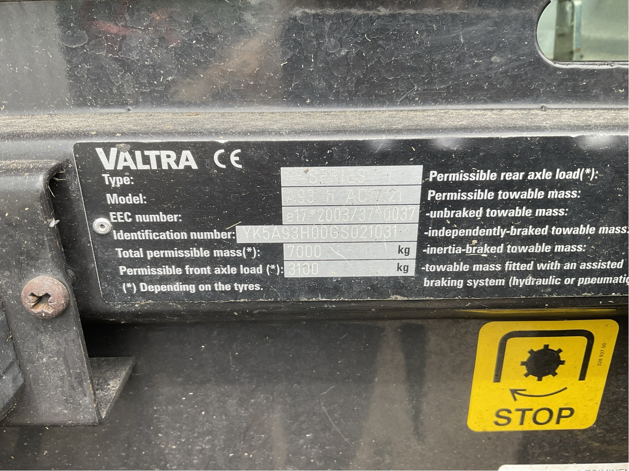 Valtra A 93 - Tractor: afbeelding 2 Valtra A 93 - Tractor: afbeelding 2
