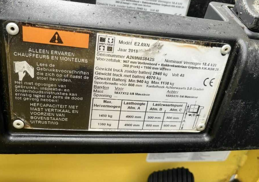 Hyster E2.0XN - Elektrische heftruck: afbeelding 4 Hyster E2.0XN - Elektrische heftruck: afbeelding 4