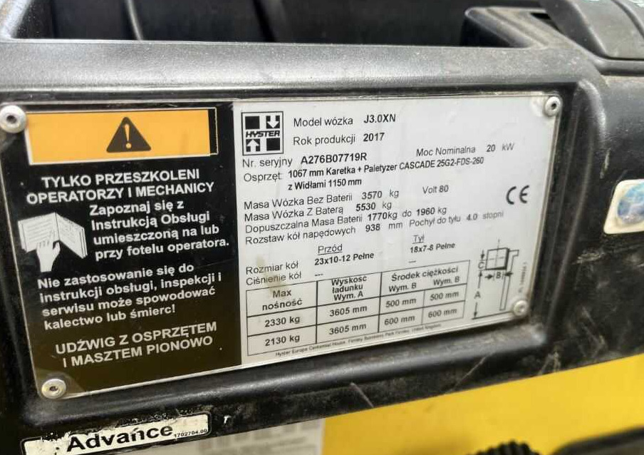 Hyster J3.0XN - Elektrische heftruck: afbeelding 4 Hyster J3.0XN - Elektrische heftruck: afbeelding 4