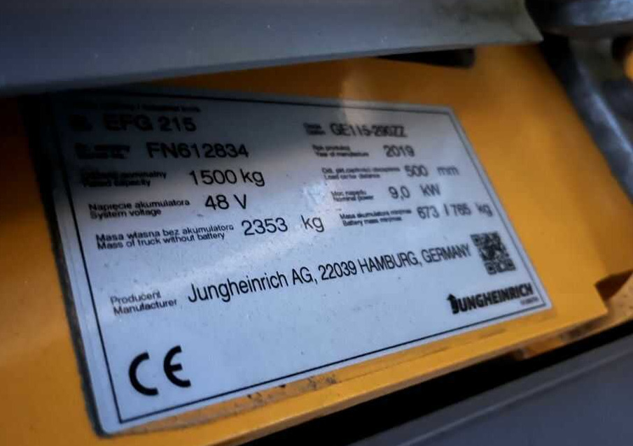 Jungheinrich EFG215 - Elektrische heftruck: afbeelding 4 Jungheinrich EFG215 - Elektrische heftruck: afbeelding 4