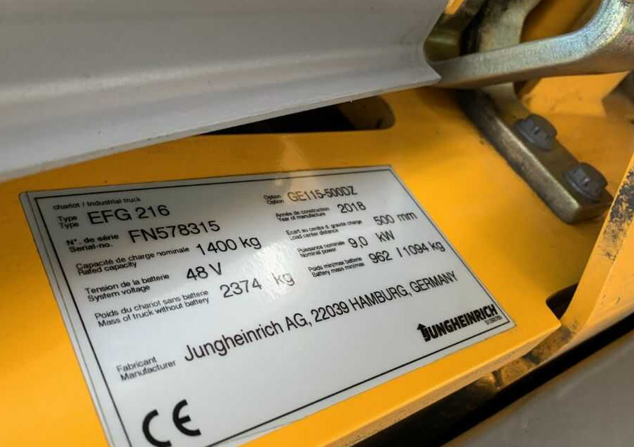 Jungheinrich EFG216 - Elektrische heftruck: afbeelding 4 Jungheinrich EFG216 - Elektrische heftruck: afbeelding 4