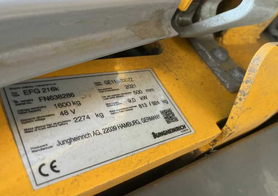 Jungheinrich EFG216k - Elektrische heftruck: afbeelding 4 Jungheinrich EFG216k - Elektrische heftruck: afbeelding 4