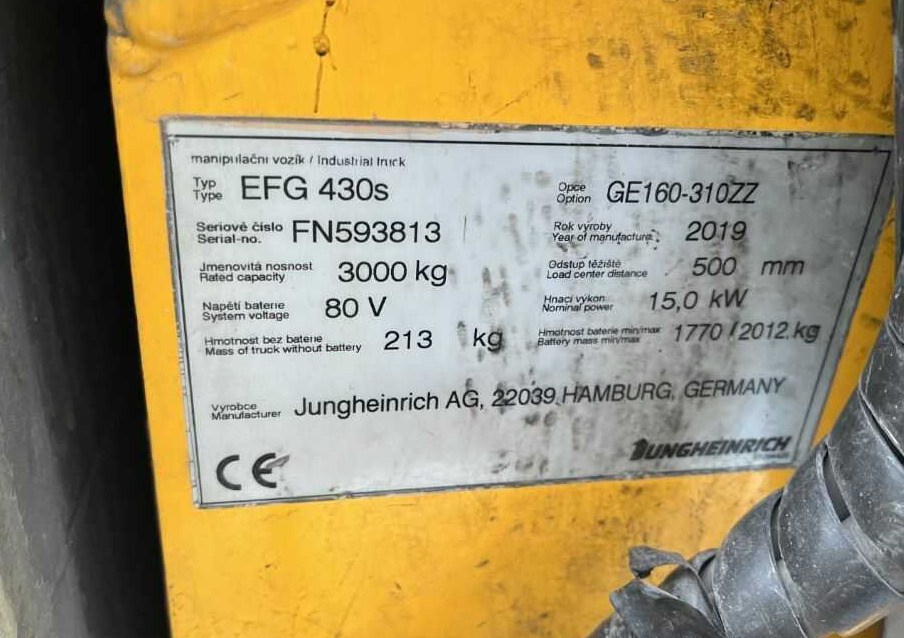 Jungheinrich EFG430 - Elektrische heftruck: afbeelding 2 Jungheinrich EFG430 - Elektrische heftruck: afbeelding 2