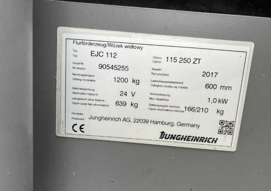 Jungheinrich EJC112 - Stapelaar: afbeelding 4 Jungheinrich EJC112 - Stapelaar: afbeelding 4