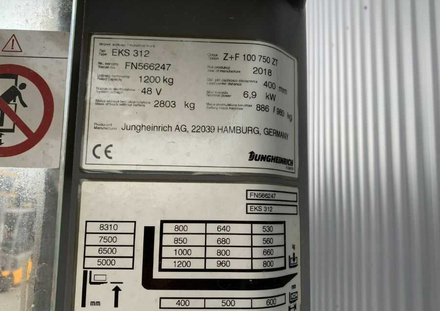 Jungheinrich EKS312 - Orderverzameltruck: afbeelding 4 Jungheinrich EKS312 - Orderverzameltruck: afbeelding 4