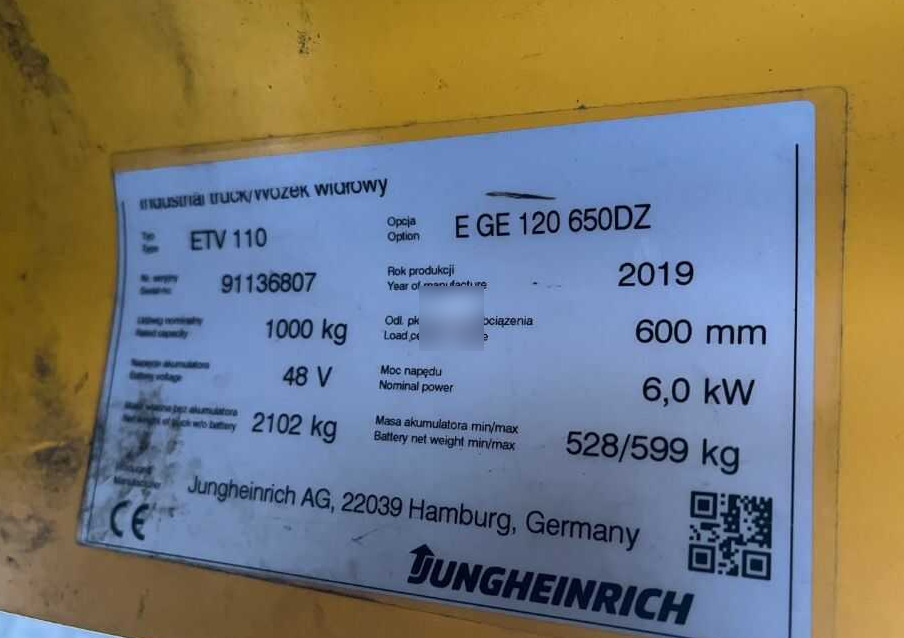 Jungheinrich ETV110 - Reach truck: afbeelding 4 Jungheinrich ETV110 - Reach truck: afbeelding 4