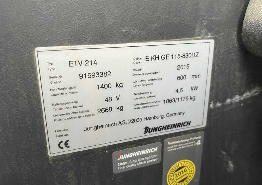 Jungheinrich ETV214 - Reach truck: afbeelding 4 Jungheinrich ETV214 - Reach truck: afbeelding 4