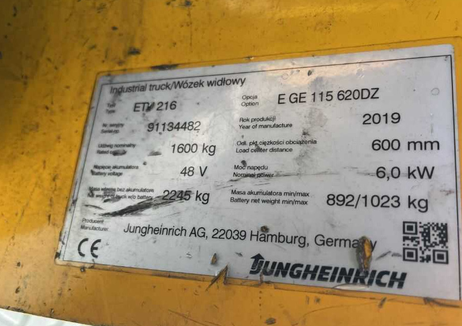 Jungheinrich ETV216 - Reach truck: afbeelding 4 Jungheinrich ETV216 - Reach truck: afbeelding 4
