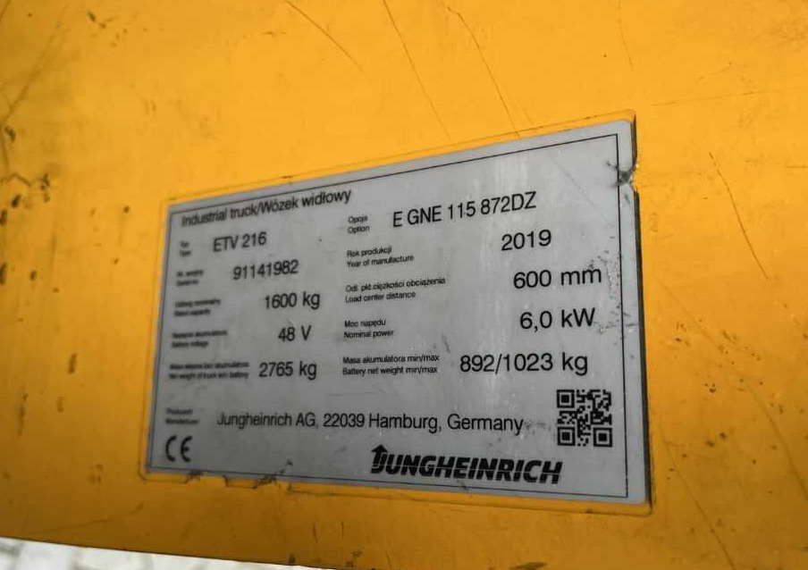Jungheinrich ETV216 - Reach truck: afbeelding 4 Jungheinrich ETV216 - Reach truck: afbeelding 4