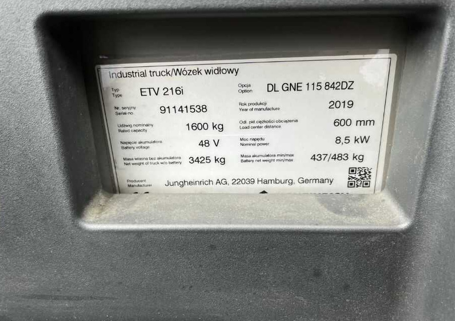 Jungheinrich ETV216i - Reach truck: afbeelding 4 Jungheinrich ETV216i - Reach truck: afbeelding 4