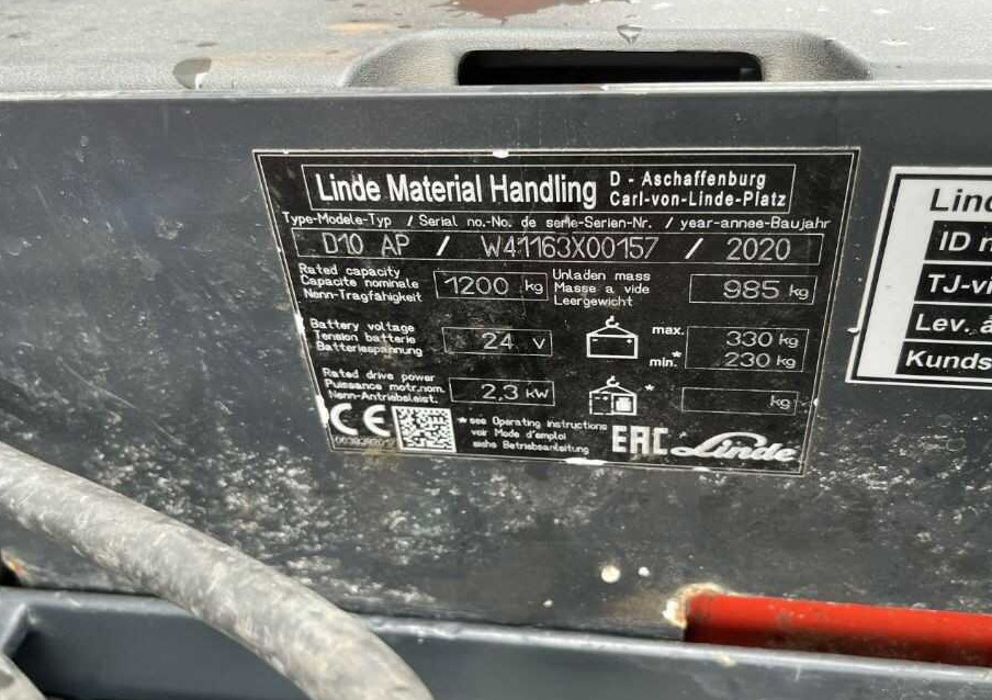 Linde D10AP - Stapelaar: afbeelding 4 Linde D10AP - Stapelaar: afbeelding 4