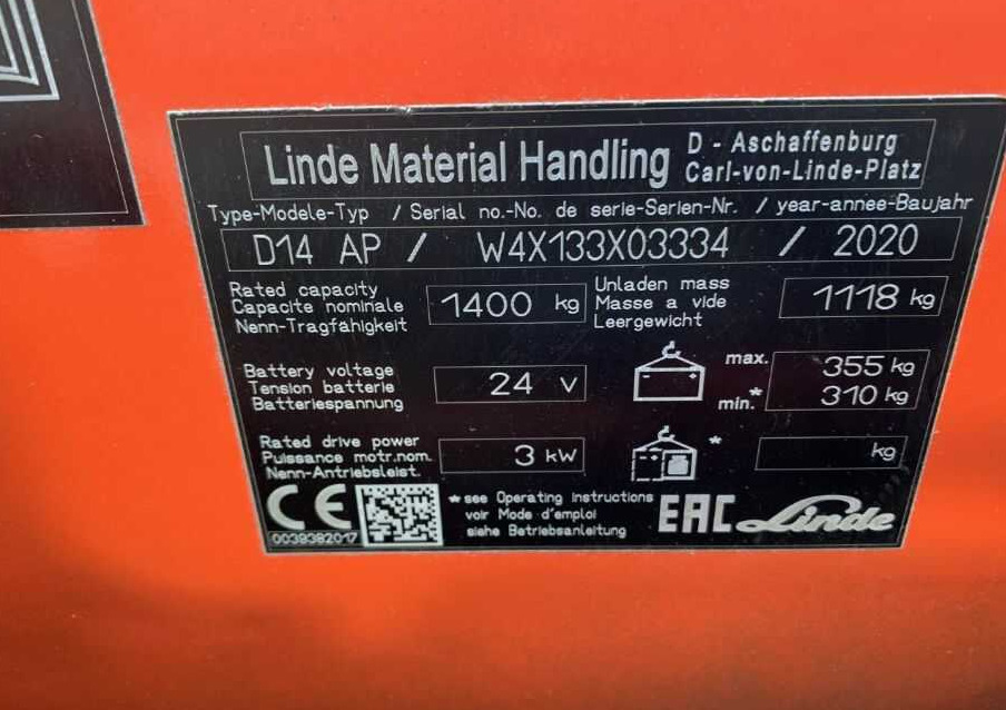 Linde D14AP - Stapelaar: afbeelding 5 Linde D14AP - Stapelaar: afbeelding 5