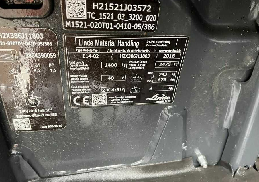 Linde E14-02 - Elektrische heftruck: afbeelding 4 Linde E14-02 - Elektrische heftruck: afbeelding 4