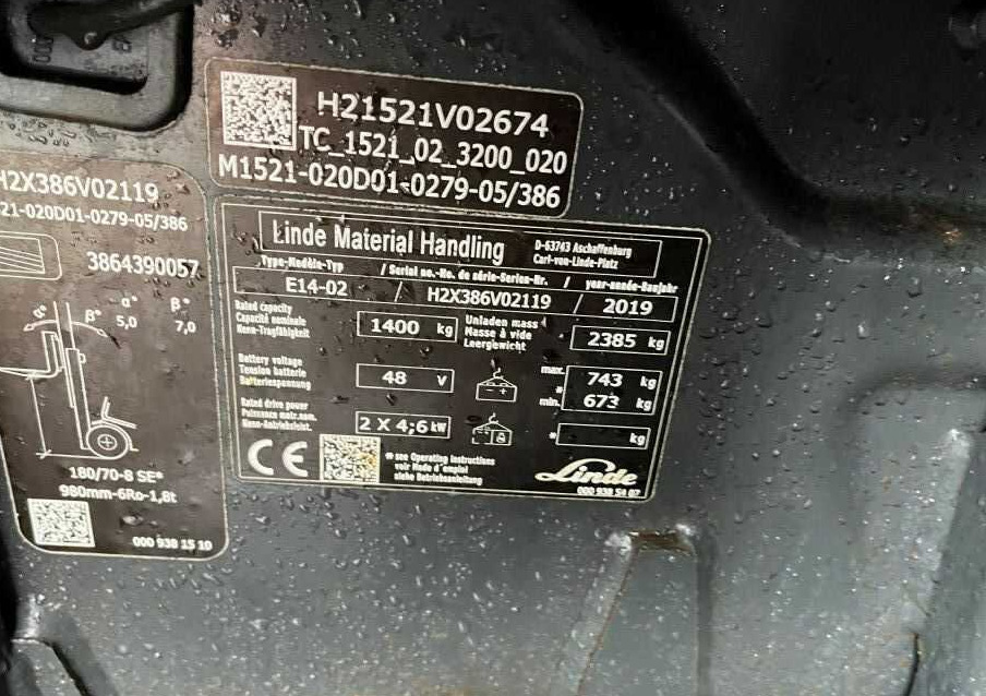 Linde E14-02 - Elektrische heftruck: afbeelding 4 Linde E14-02 - Elektrische heftruck: afbeelding 4