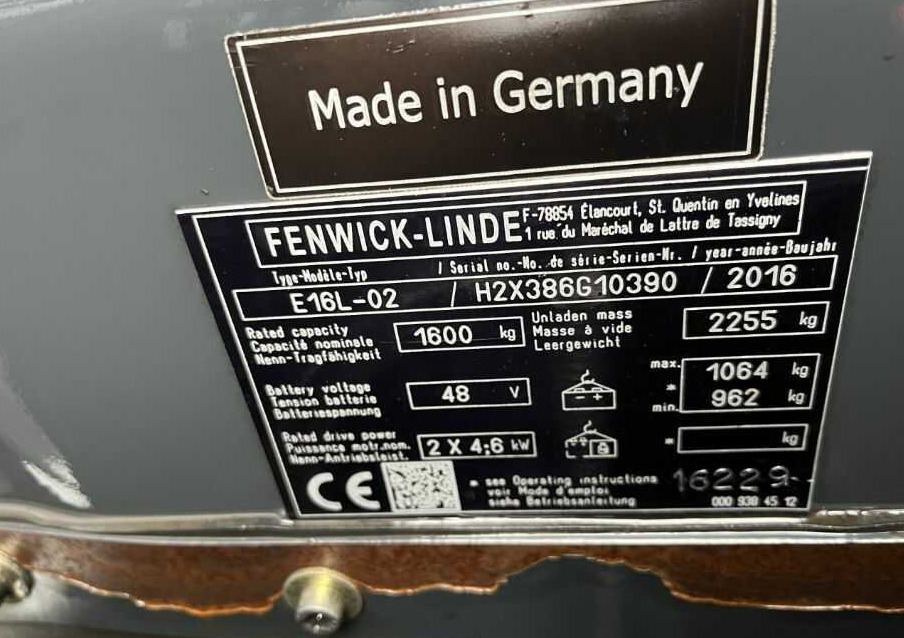 Linde E16-02 - Elektrische heftruck: afbeelding 5 Linde E16-02 - Elektrische heftruck: afbeelding 5