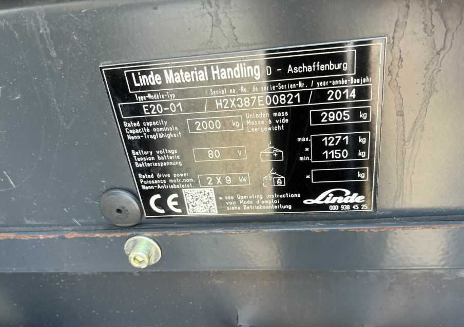 Linde E20-01 - Elektrische heftruck: afbeelding 4 Linde E20-01 - Elektrische heftruck: afbeelding 4