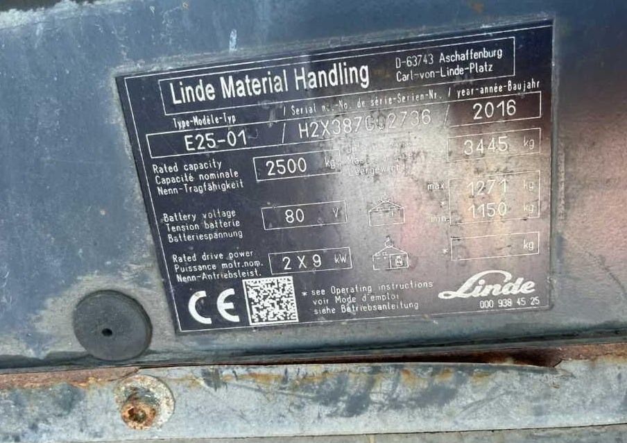 Elektrische heftruck Linde E25-01: afbeelding 7