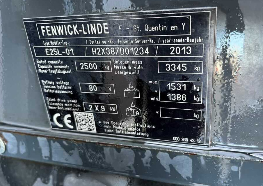 Linde E25L-01 - Elektrische heftruck: afbeelding 4 Linde E25L-01 - Elektrische heftruck: afbeelding 4