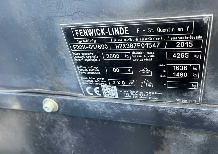 Linde E30H-01/600 - Elektrische heftruck: afbeelding 4 Linde E30H-01/600 - Elektrische heftruck: afbeelding 4