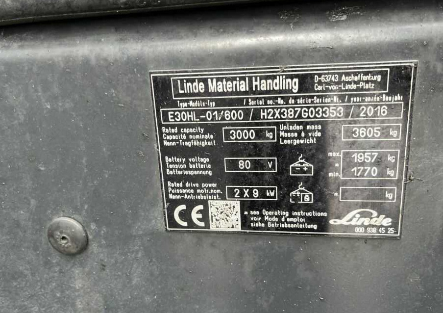Linde E30H-01/600 - Elektrische heftruck: afbeelding 4 Linde E30H-01/600 - Elektrische heftruck: afbeelding 4