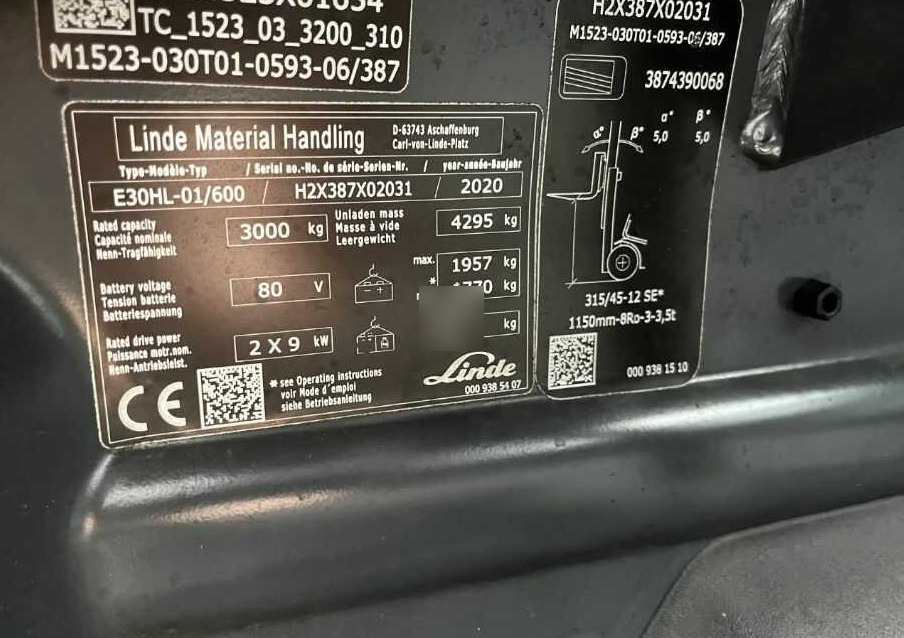 Linde E30HL-01/600 - Elektrische heftruck: afbeelding 4 Linde E30HL-01/600 - Elektrische heftruck: afbeelding 4