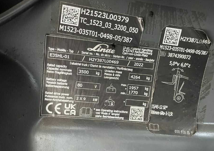 Linde E35HL-01 - Elektrische heftruck: afbeelding 4 Linde E35HL-01 - Elektrische heftruck: afbeelding 4