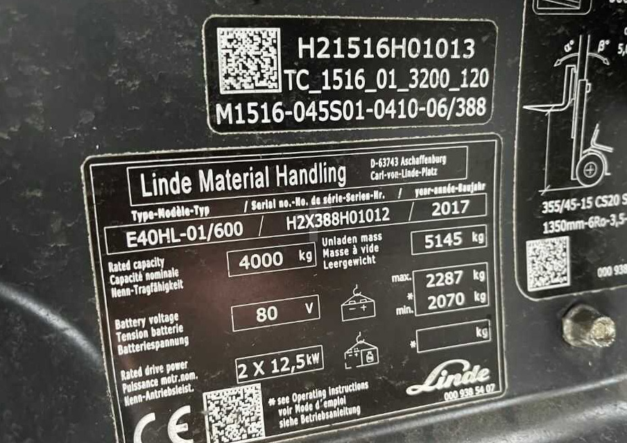 Linde E40/600HL - Elektrische heftruck: afbeelding 1 Linde E40/600HL - Elektrische heftruck: afbeelding 1