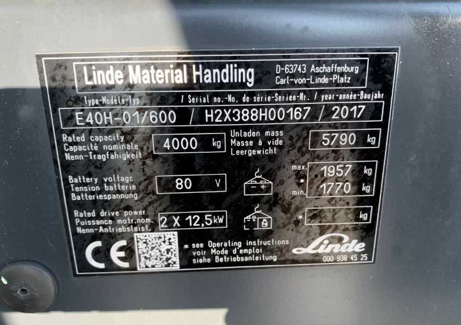 Linde E40H-01/600 - Elektrische heftruck: afbeelding 4 Linde E40H-01/600 - Elektrische heftruck: afbeelding 4