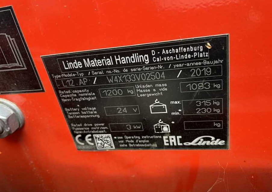 Linde L12AP - Stapelaar: afbeelding 4 Linde L12AP - Stapelaar: afbeelding 4