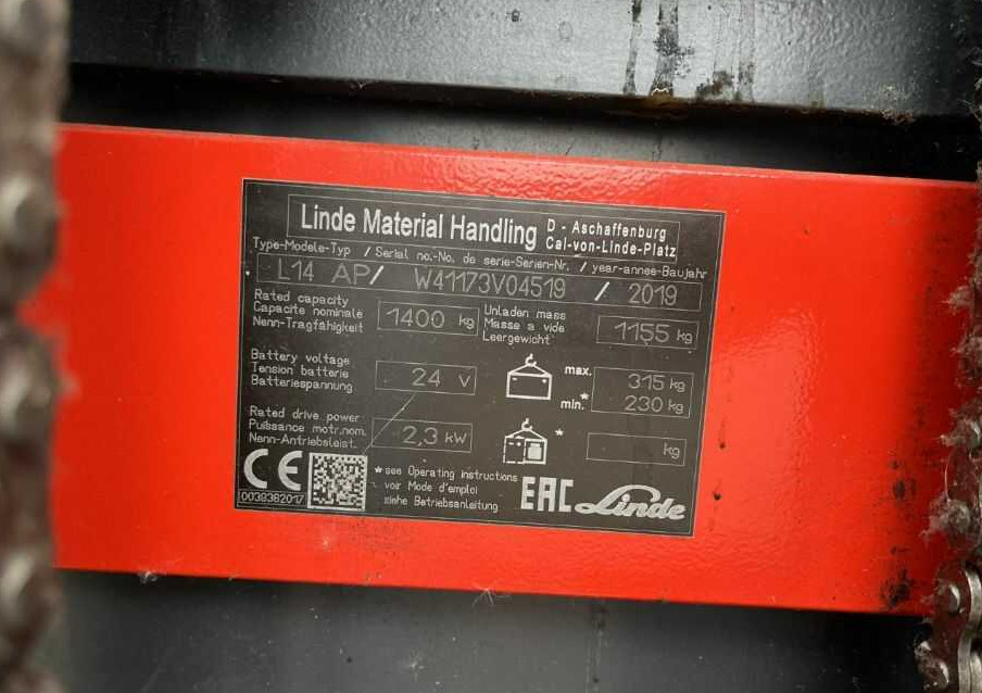 Linde L14AP - Stapelaar: afbeelding 4 Linde L14AP - Stapelaar: afbeelding 4
