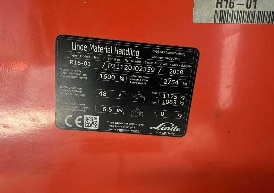 Linde R16-01 - Reach truck: afbeelding 4 Linde R16-01 - Reach truck: afbeelding 4